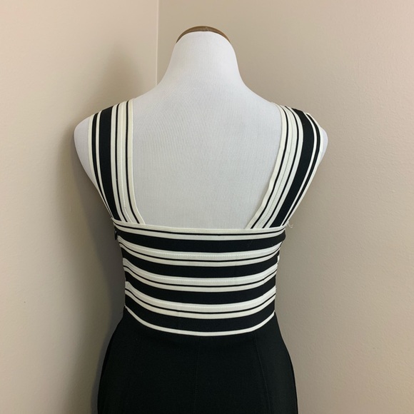 Maeve black and white bandage top dress 4 - Picture 5 of 8
